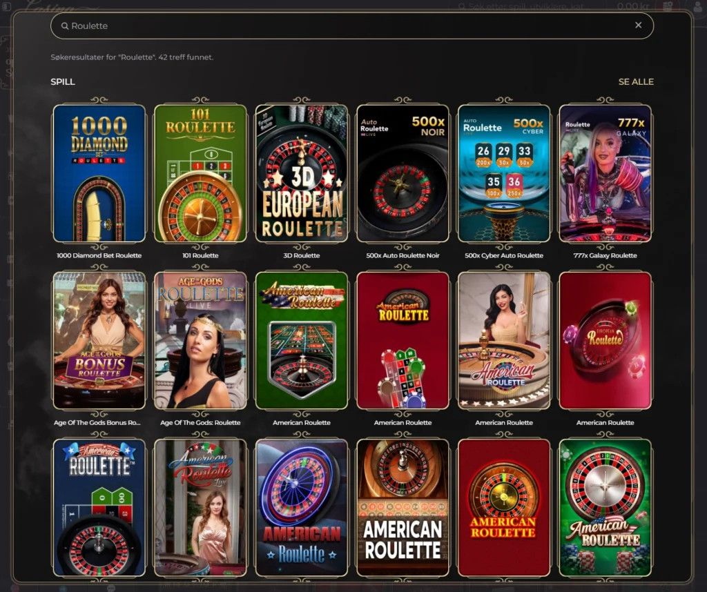 Roulette hos Casina