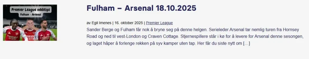 Fulham Arsenal