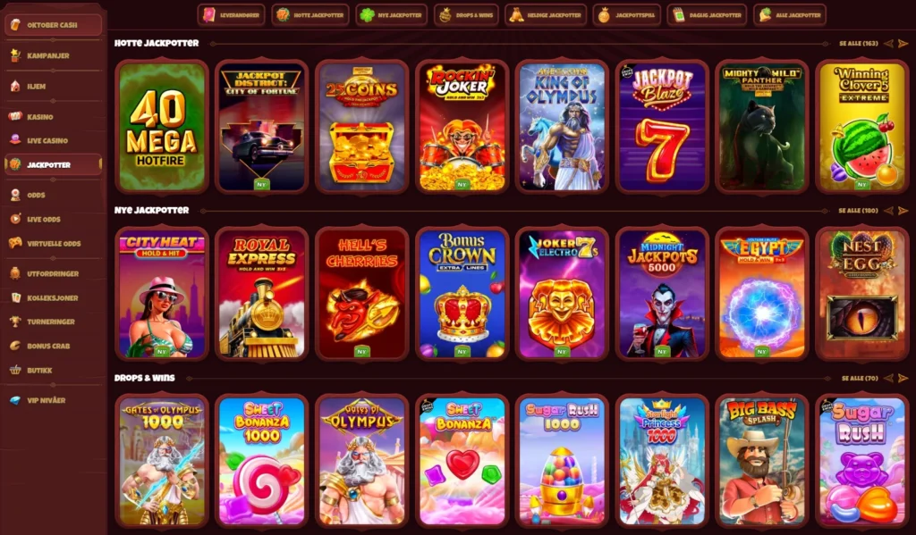 Jackpotspill hos Magius