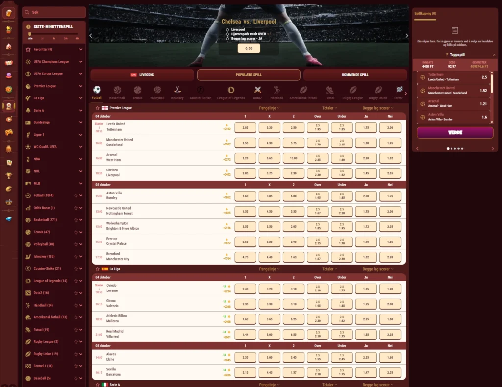 Magius Sportsbetting Odds