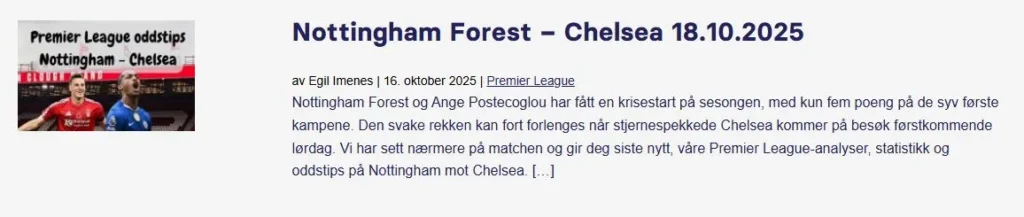 Nottingham Chelsea