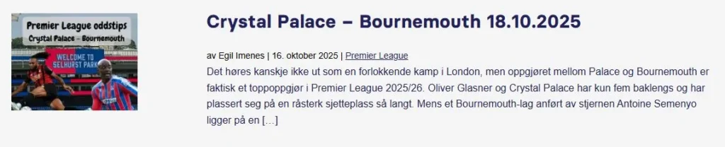 Palace Bournemouth