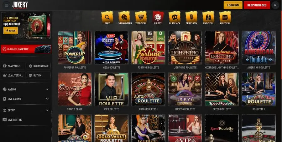 Roulette hos Jokery