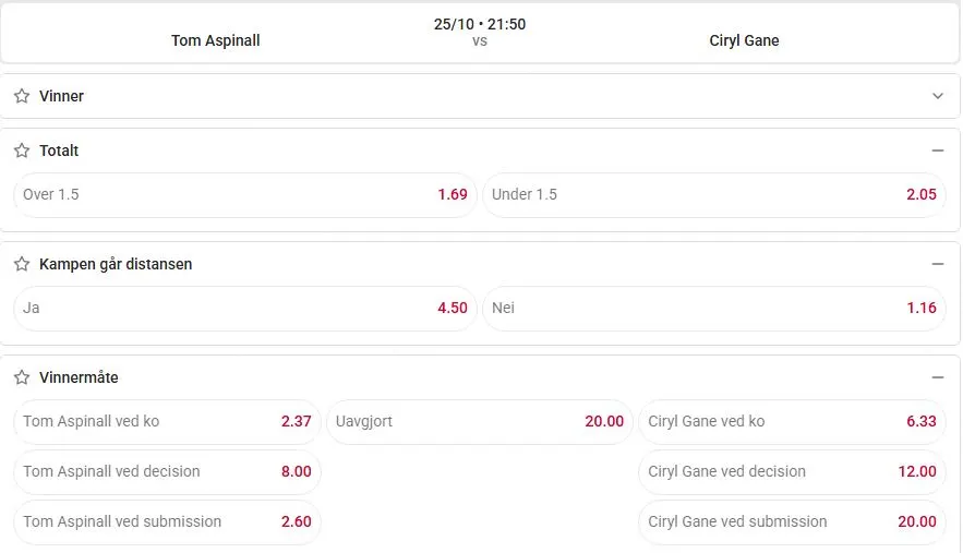 Ufc 321 Betting Aspinall Gane