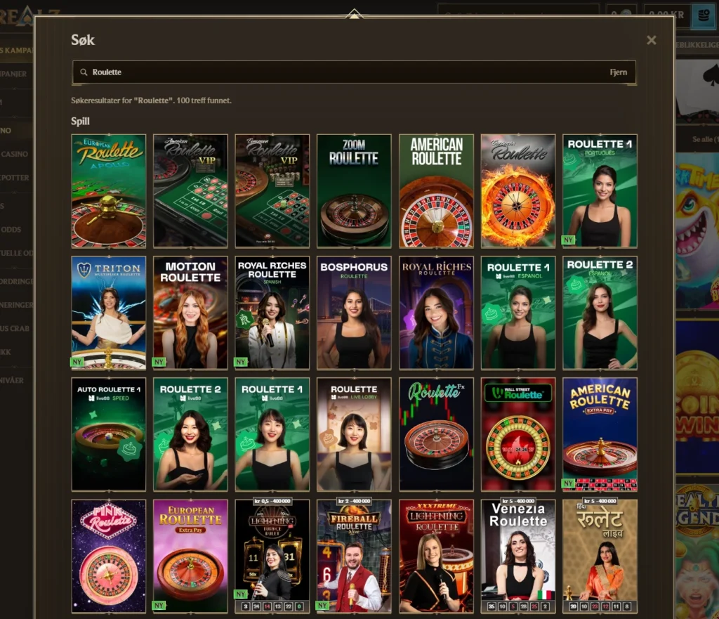 Roulette hos Realz