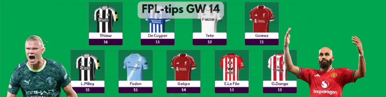 FPL GW 14 oddstips