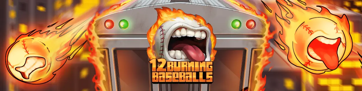 12 Burning Baseballs Banner