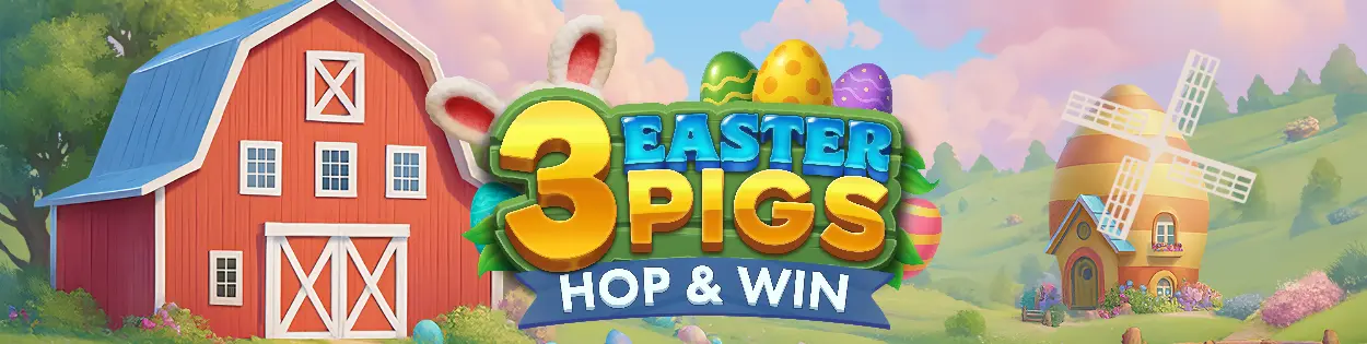 3 Easter Pigs Banner