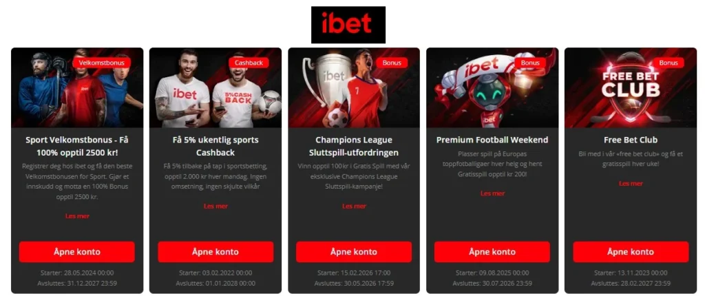 Ibet oddstilbud