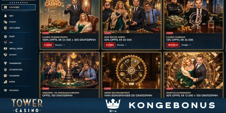 Bonuser og kampanjer hos TowerCasino
