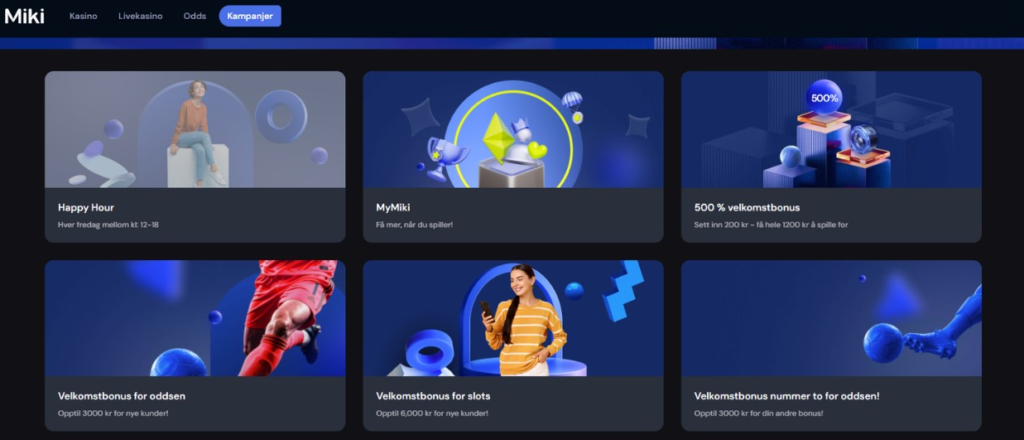 Miki odds og casino bonuser