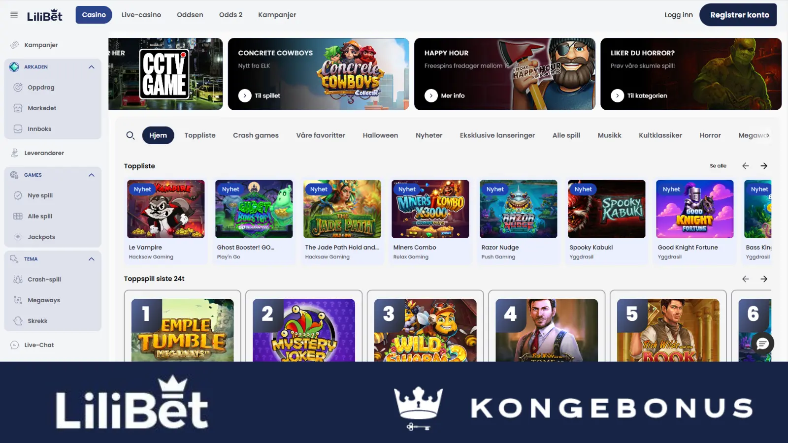 lilibet casino og sportsbook ny nettside